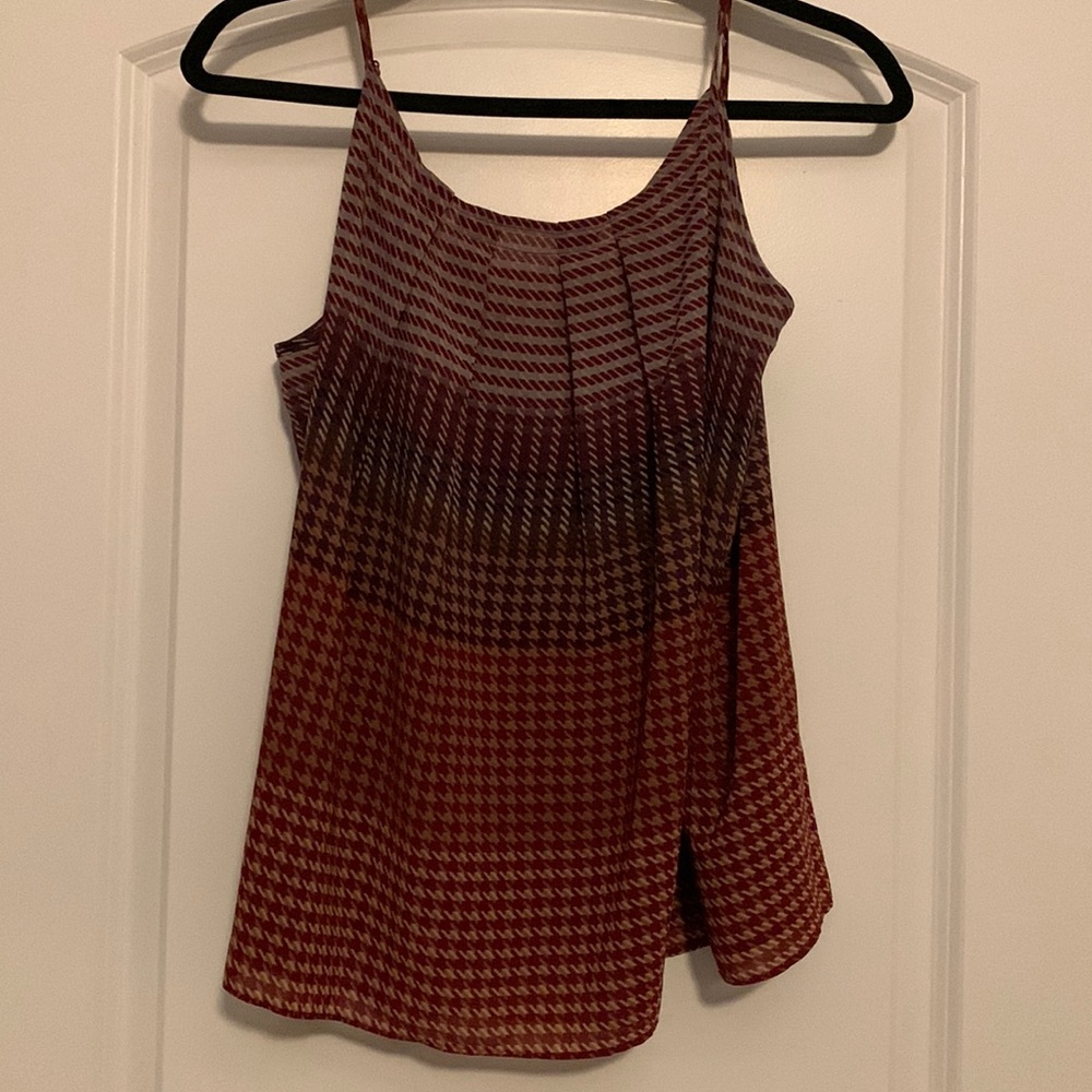 Burgundy print cami